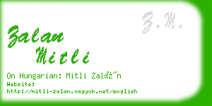 zalan mitli business card